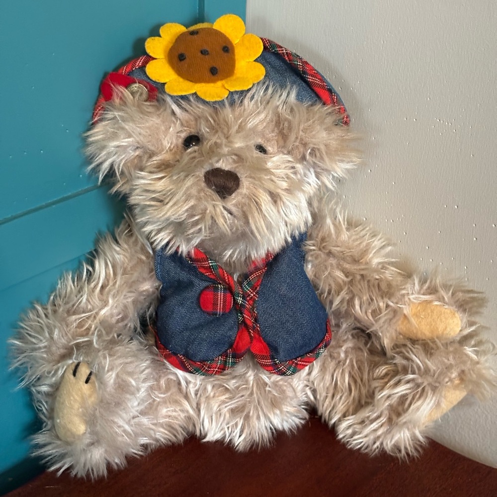 Pickford Bear “Blossom” From The Brass Button Bear Collection With Vest and Hat